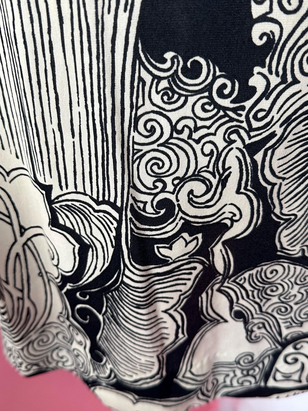 1970s SMACK From California. Abstract Print O Ring. CUT OUT Dress. Small. As Is