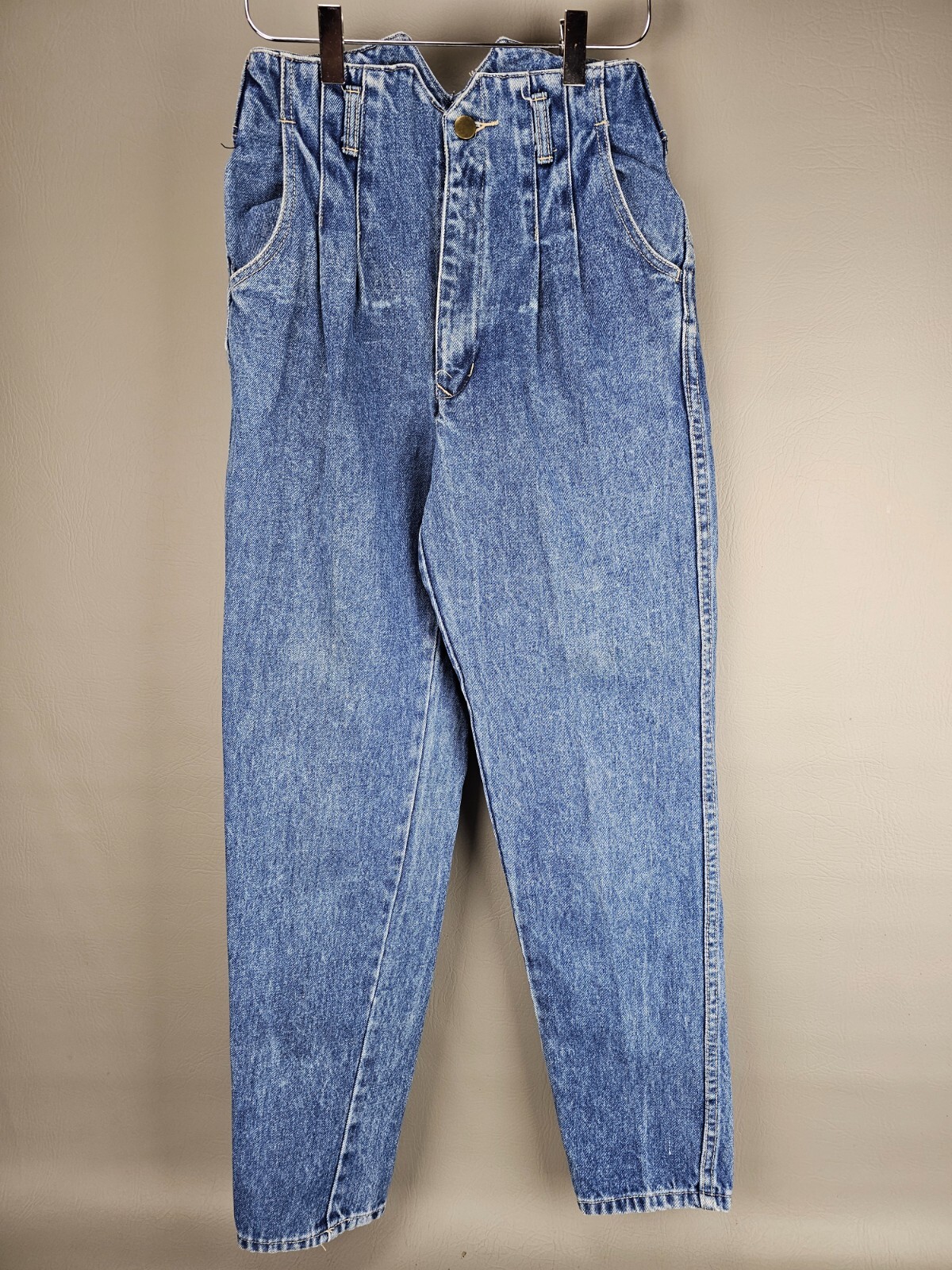 VTG 90s Y2K NASTY High Waist Mom Retro Blue Denim Jeans S XS 0 2 – 24″ Waist