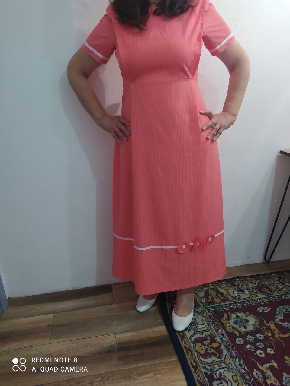 Vintage Women’s Dress Retro Maxi Long Handmade Unbranded, UK 14, US 12