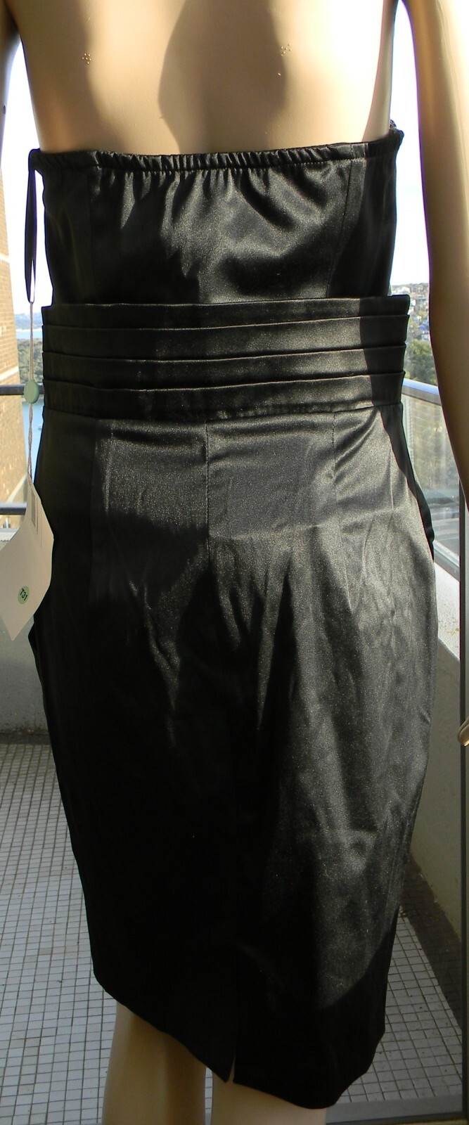 SPACE STYLE CONCEPT Made In Italy Strapless Little Black Dress