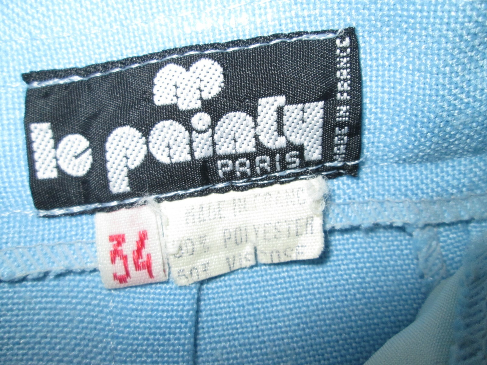 VTG Le Painty Paris Mom Pants 22×28 34 Blue Tapered Legs High Waist Hippy Pleats