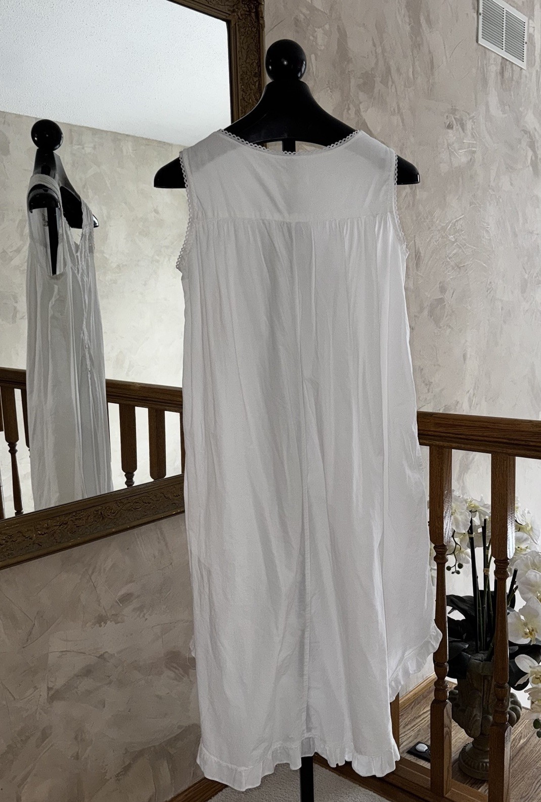 VTG Belle Pointe Nightgown Cottagecore White Day / House Dress Embroidered