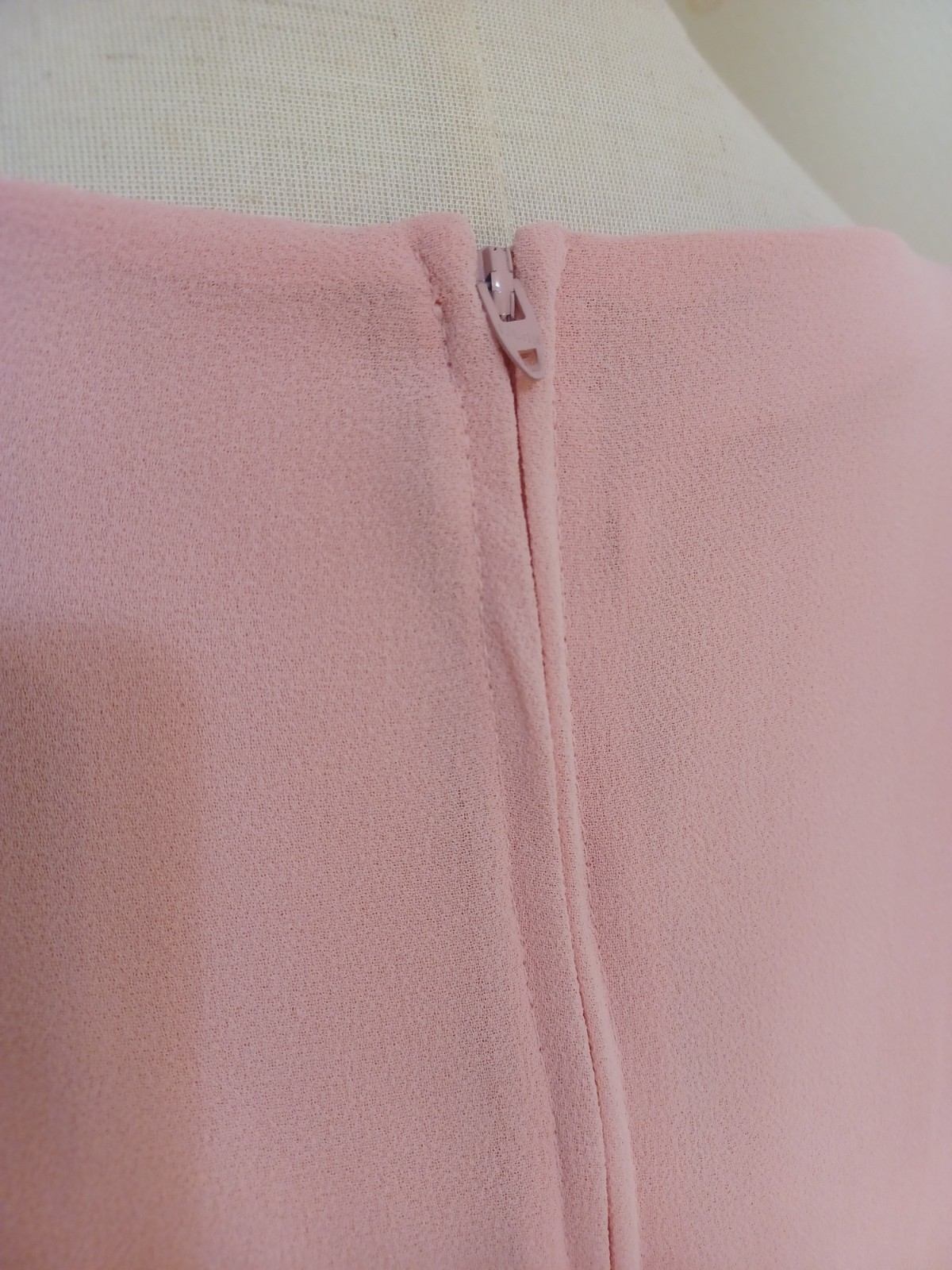 Vintage 1960s/70s Toni Todd Union-Made Pink Pearled Puff Sleeve Coquette Dress