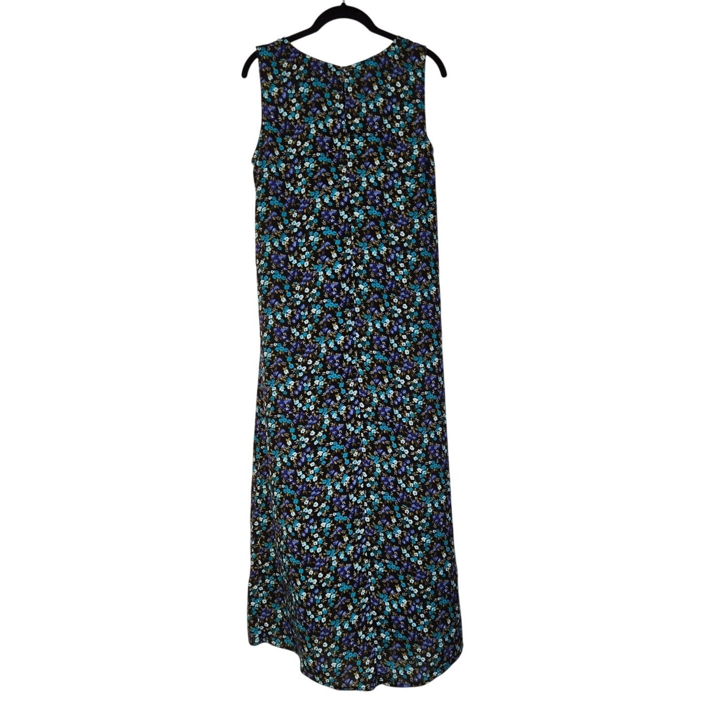 90s Vintage Y2K Whimsigoth Easy Sport Sleeveless Ditsy Floral Maxi Dress Size 8