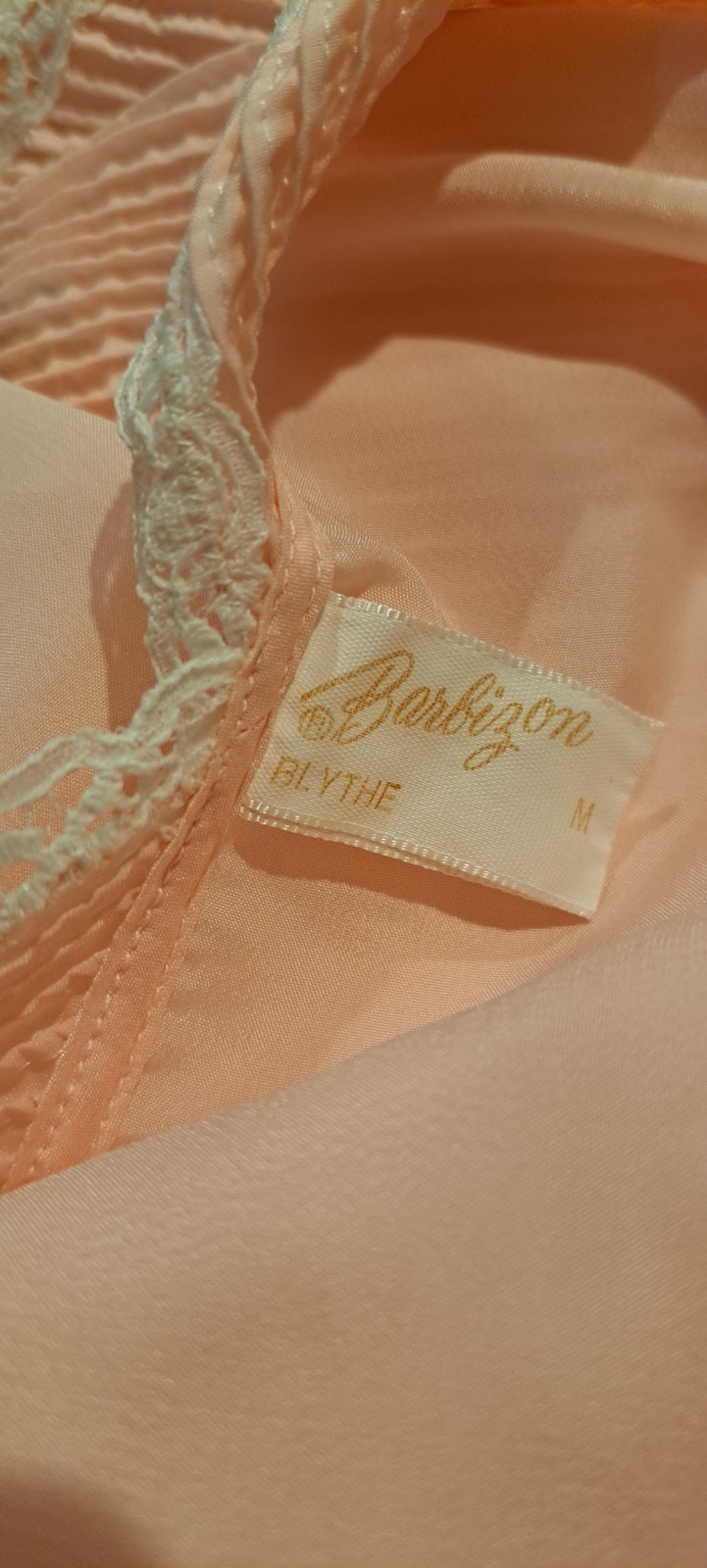 Vintage Barbizon Lightweight Robe House Coat SZ M Pink Feminine Lace Dainty