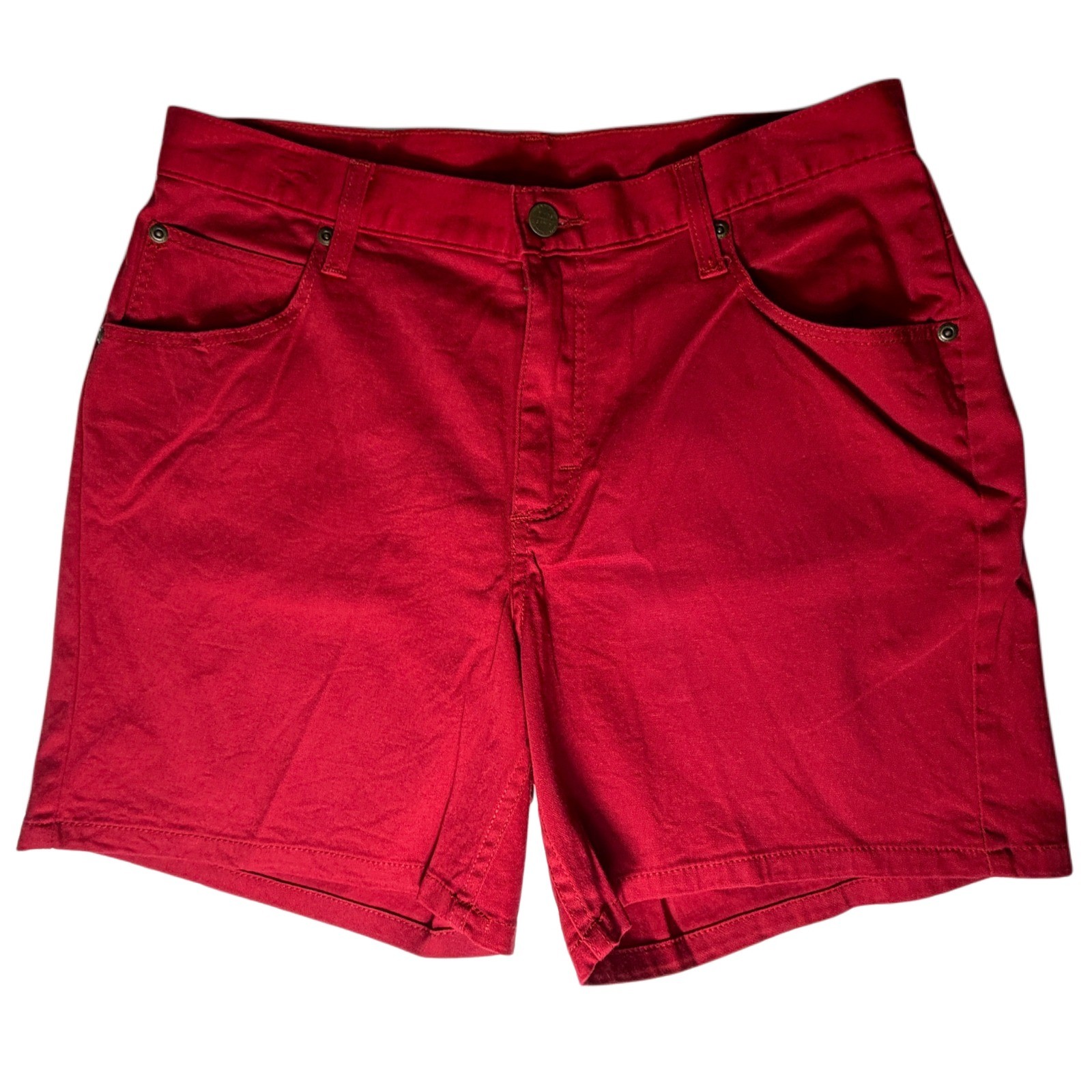 Vintage Wrangler Blues Red Denim Shorts – Women’s Size 8 AVG