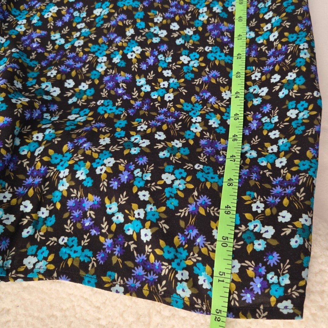 90s Vintage Y2K Whimsigoth Easy Sport Sleeveless Ditsy Floral Maxi Dress Size 8