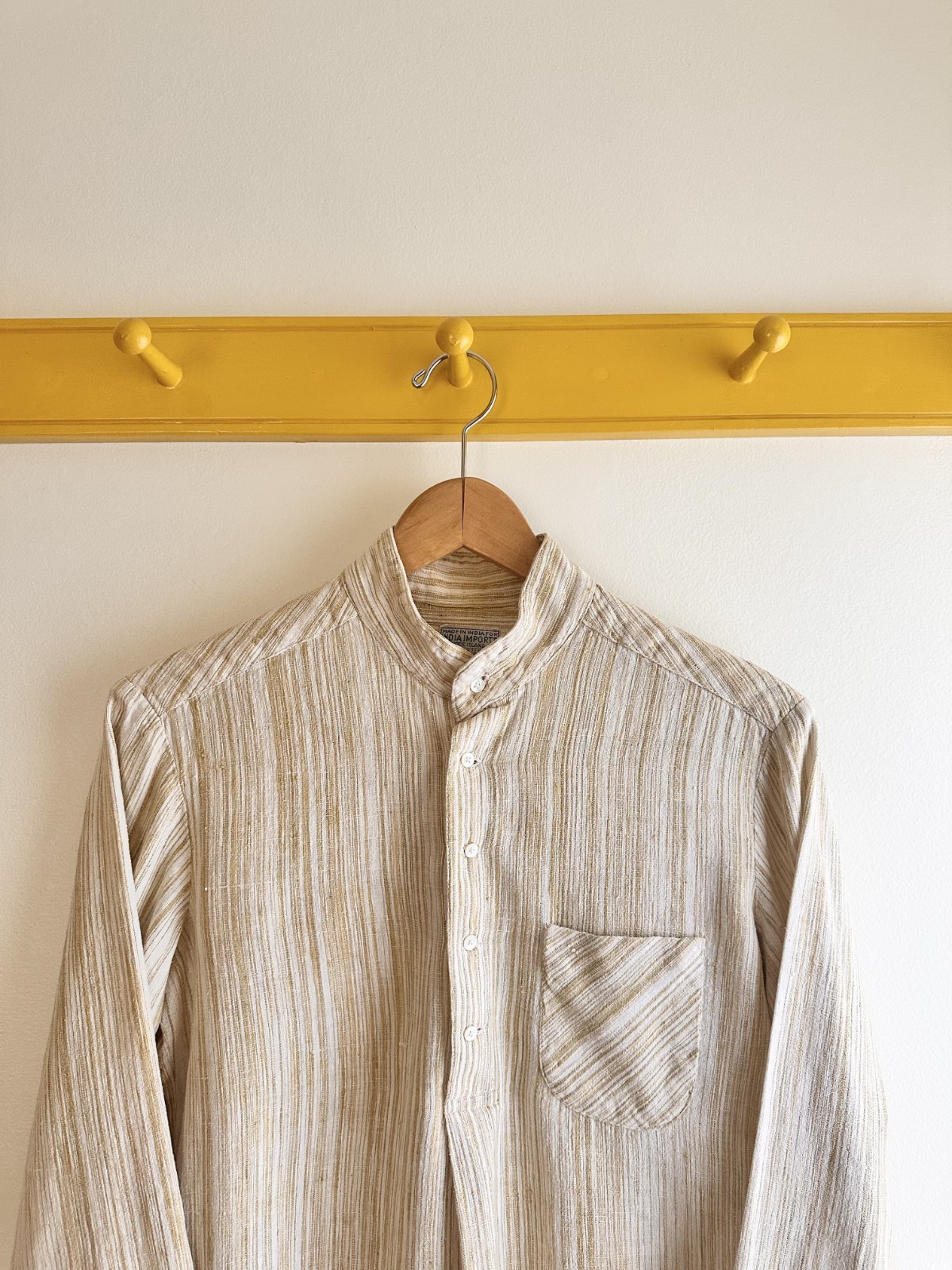 Vintage 70s cotton INDIA IMPORTS OF RHODE ISLAND tunic top shirt blouse 36 S