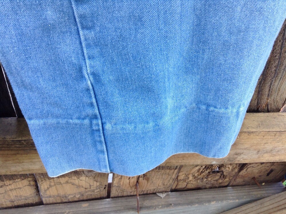 VTG 70s Faded Glory Bell Bottoms Denim Jeans Sz XS/S? 26″W Hippie Hip Huggers