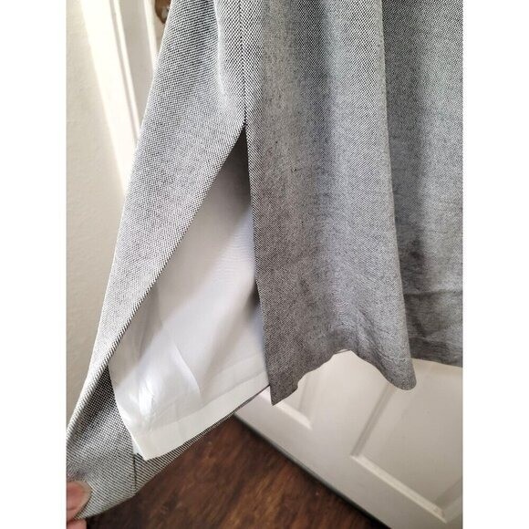 Vintage TOCCA Grey ,Black & White Checkered Accent Cap Sleeves & Back Zipper M C