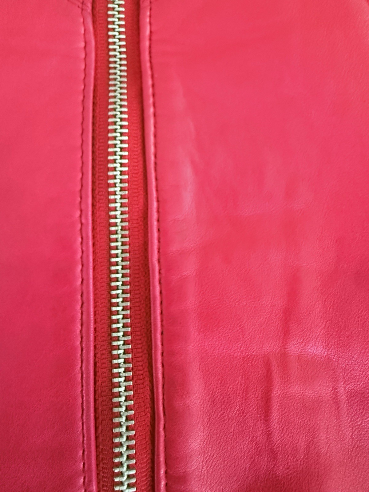 Vintage 80s Michael Hoban North Beach Leather Red Bustier Dress With Zip Glam