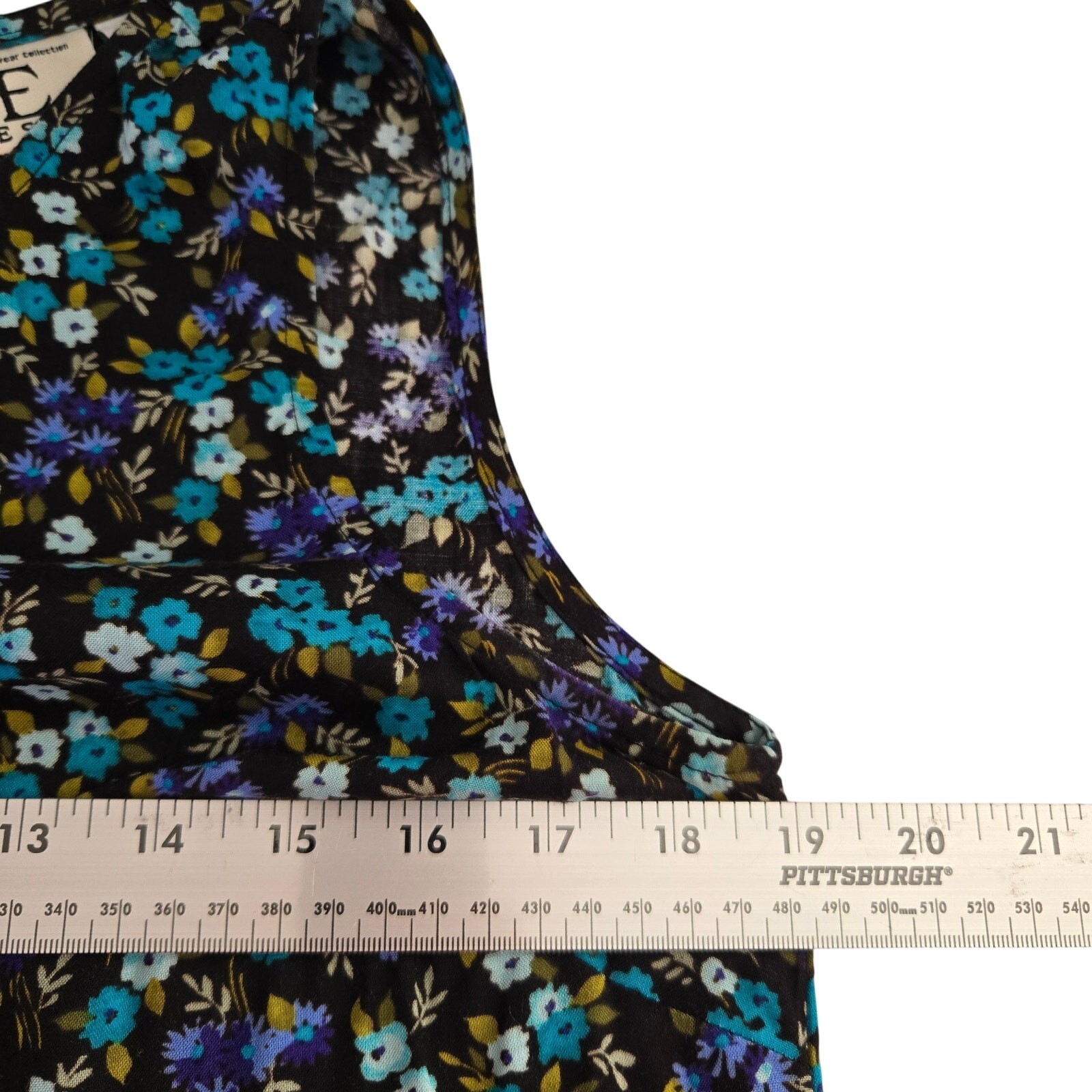 90s Vintage Y2K Whimsigoth Easy Sport Sleeveless Ditsy Floral Maxi Dress Size 8