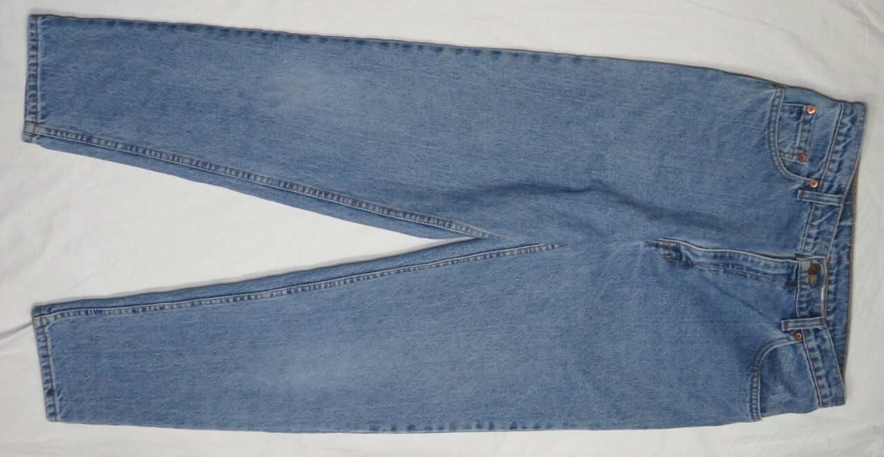 LEVIS BLUE JEAN WOMEN 550 13 MED (32×30) RELAXED TAPER COTTON DENIM VTG CANADA