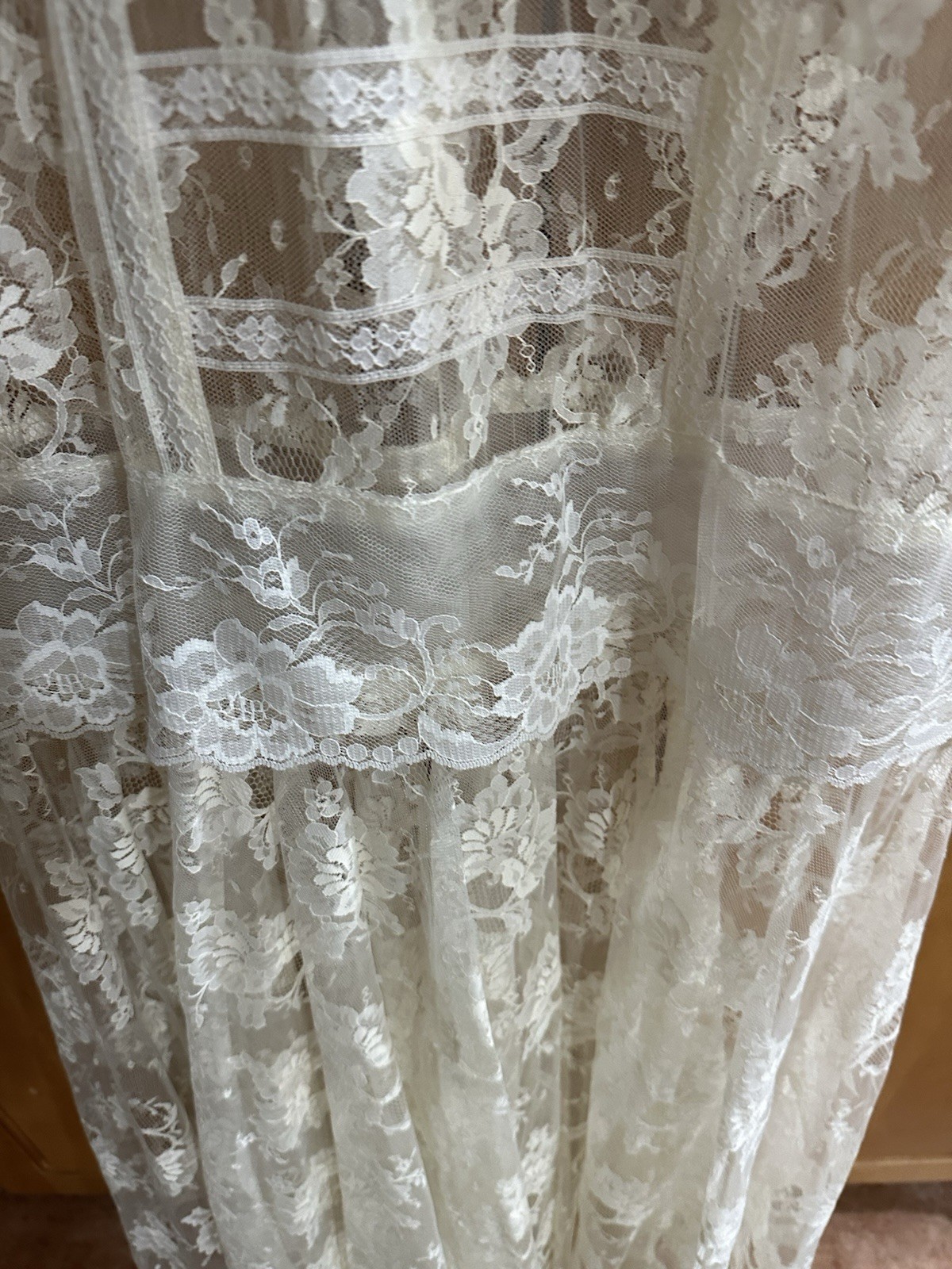 Vintage 80s x 1920s S Scott McClintock Drop Waist Edwardian Lace Dress