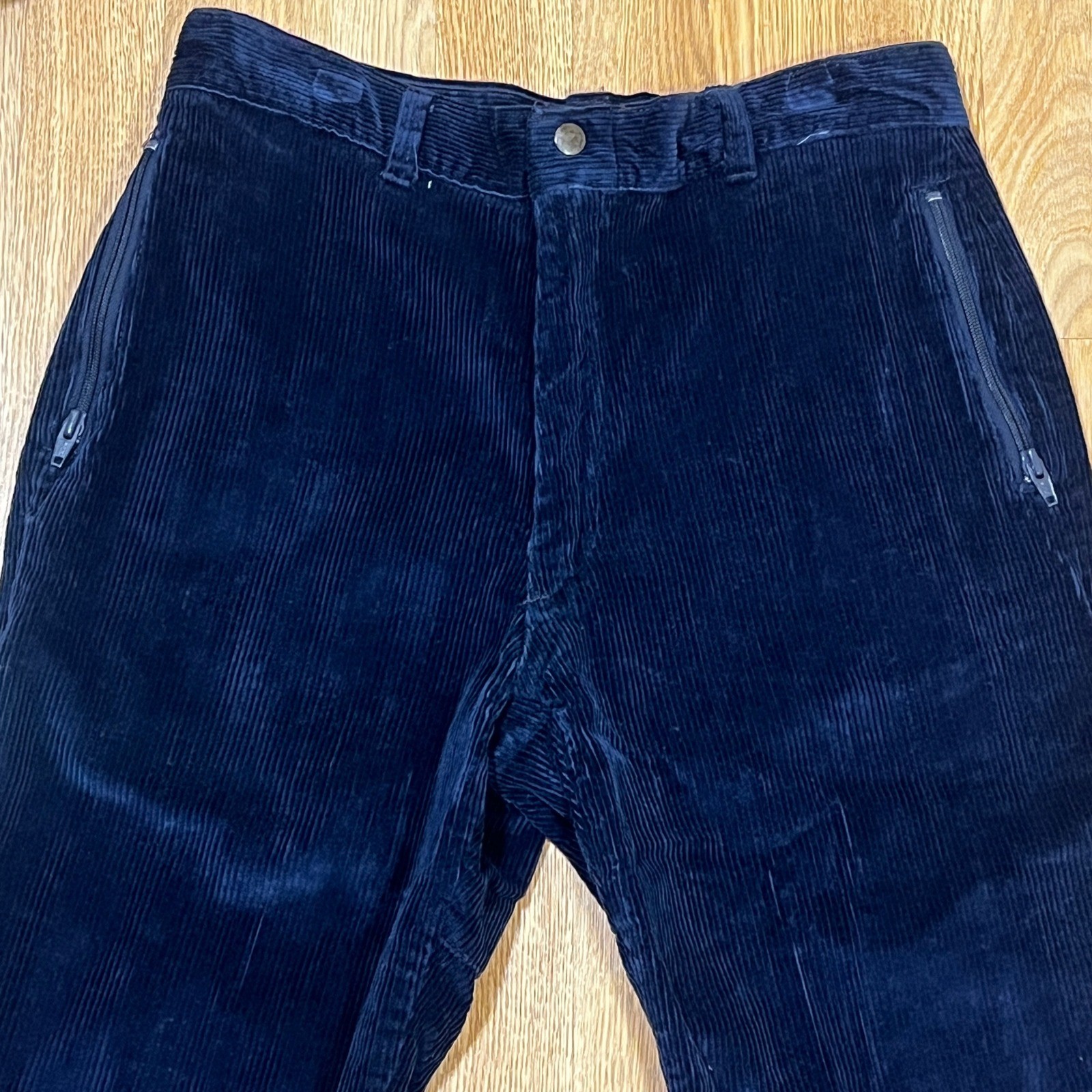 Vintage 70s Pedigree Canada Navy Corduroy Knickers Breeches Pants 28w Equestrian