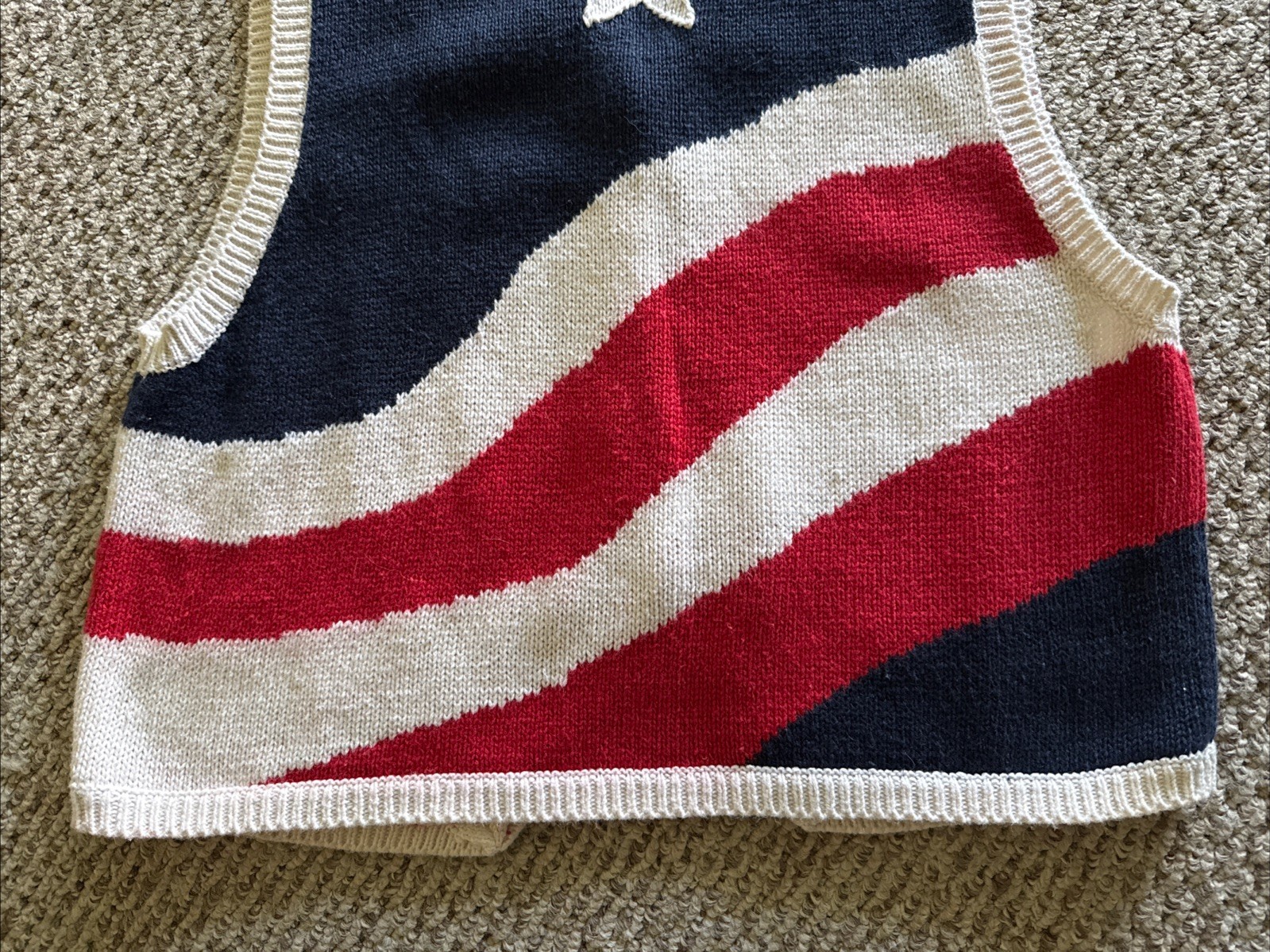 Vintage AMERICAN FLAG INSPIRED VEST LAUREN HANSEN Size M