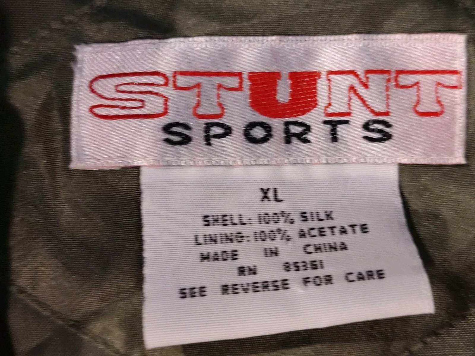 Stunt Sports – Women’s 100% Silk Full Zip & Button Autumn Print Jacket – Size XL