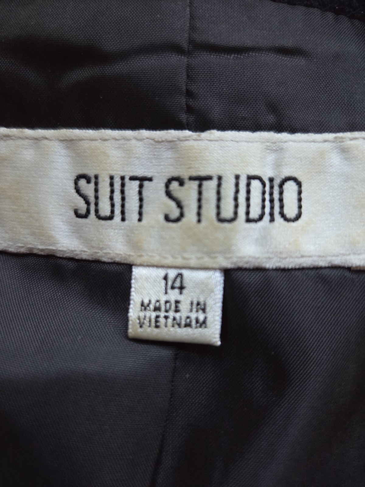 VTG 70s Studio Plaid Skirt Suit Set Size 14 Black White Padded Shoulder MINT