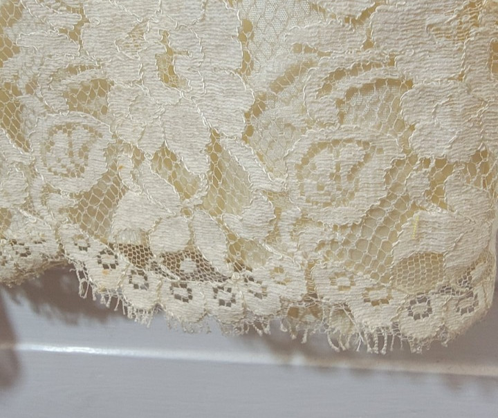 EUC VTG Cachet Ivory Lace 80s Skirt Suit Victorian 5/6 XS Wedding Mother Bride