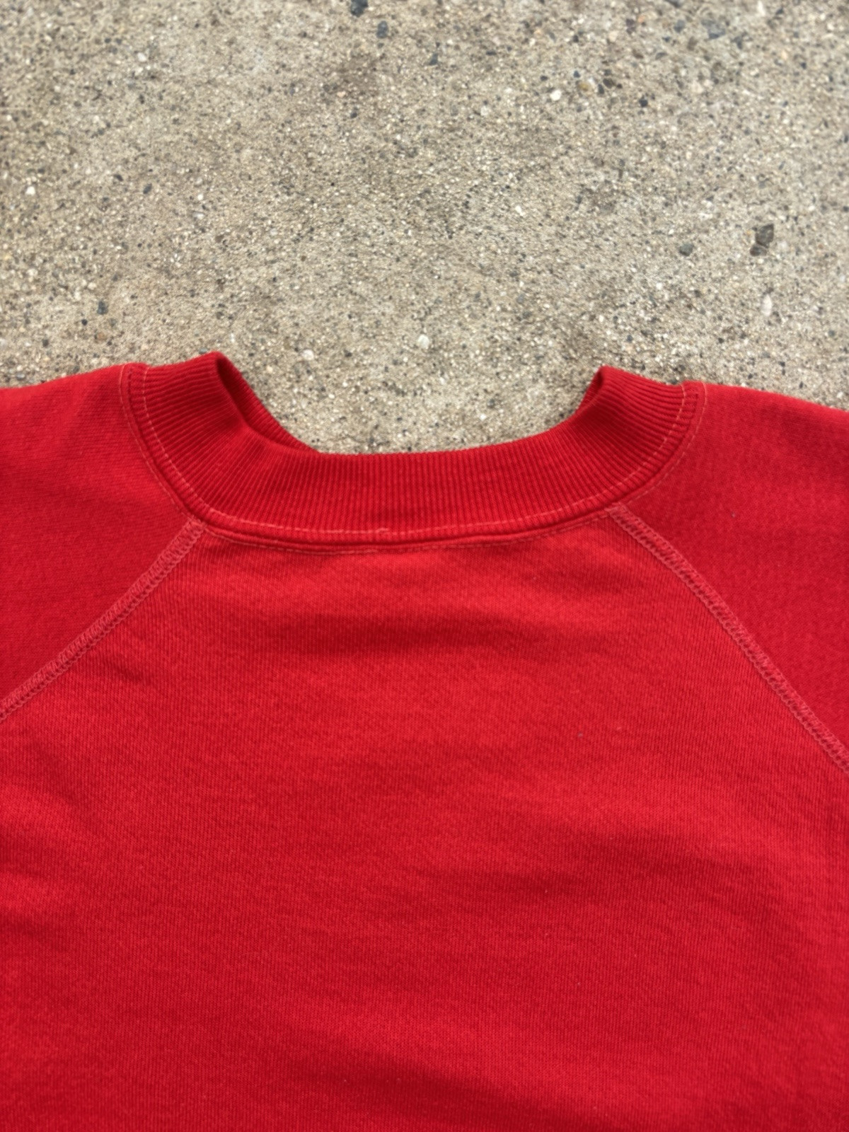 Vintage Red 80s Raglan Sweatshirt Crewneck Size Medium Made In The U.S.A