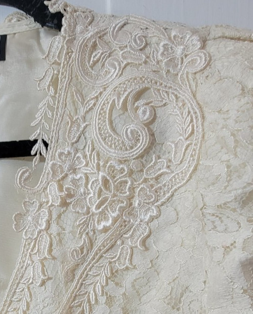 EUC VTG Cachet Ivory Lace 80s Skirt Suit Victorian 5/6 XS Wedding Mother Bride