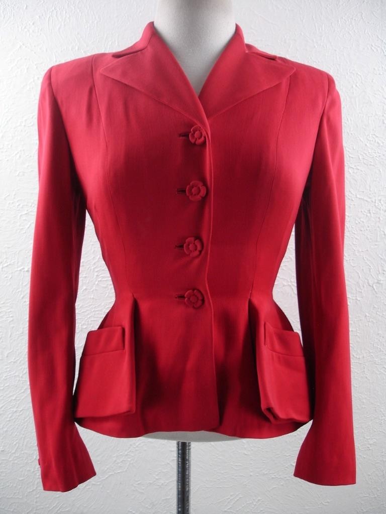 Women’s XS S Vtg 1940s Gano-Downs Hacking Suit Jacket Blazer Riding Sport Coat
