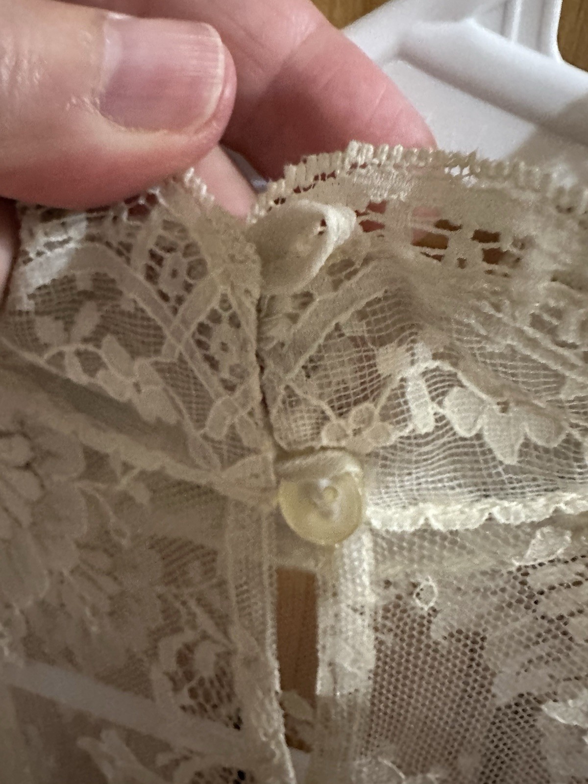 Vintage 80s x 1920s S Scott McClintock Drop Waist Edwardian Lace Dress