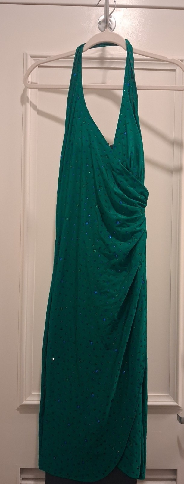 Vintage Lillie Rubin Green Sequin Cocktail Dress