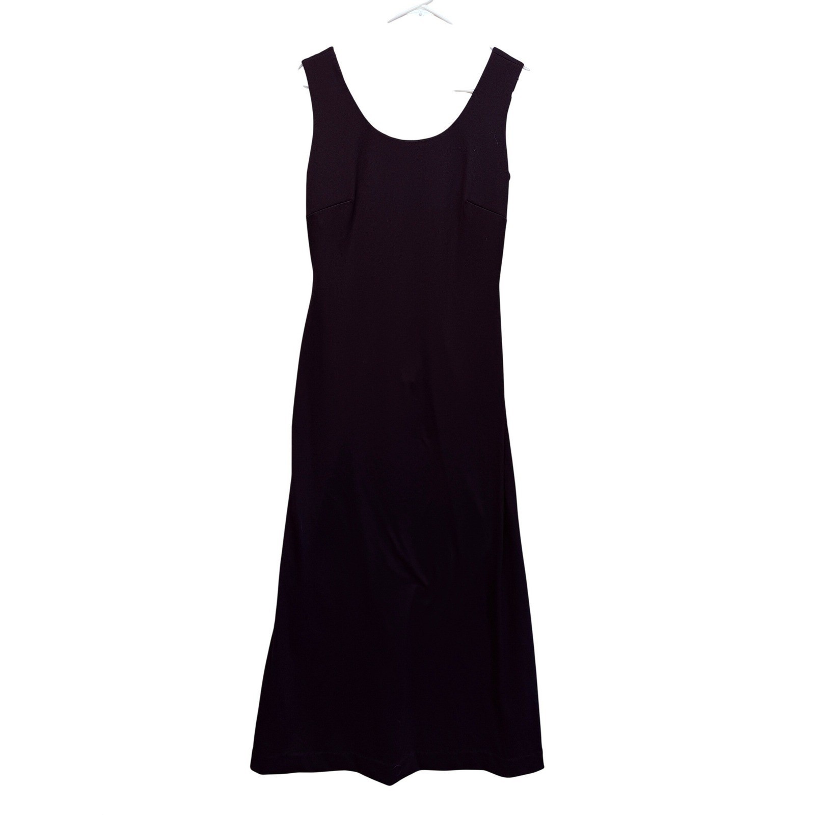Tori Richard Vintage Black Sleeveless Scoop Neck Maxi Dress 12 8726355