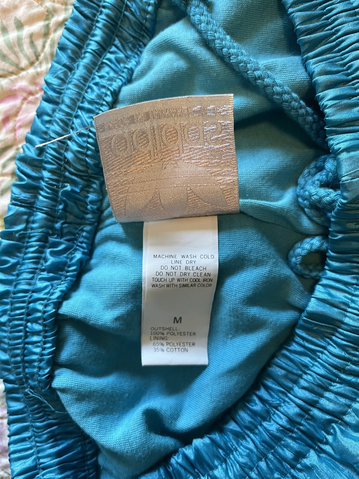 Vintage 80s Adidas Pants M Windbreaker Womens Green Turquoise Track Sport