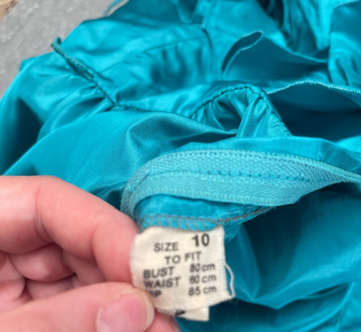 Vintage 70s Teal Party Dress Size XS Retro 1970s Ruffles Prom Marteen Australia