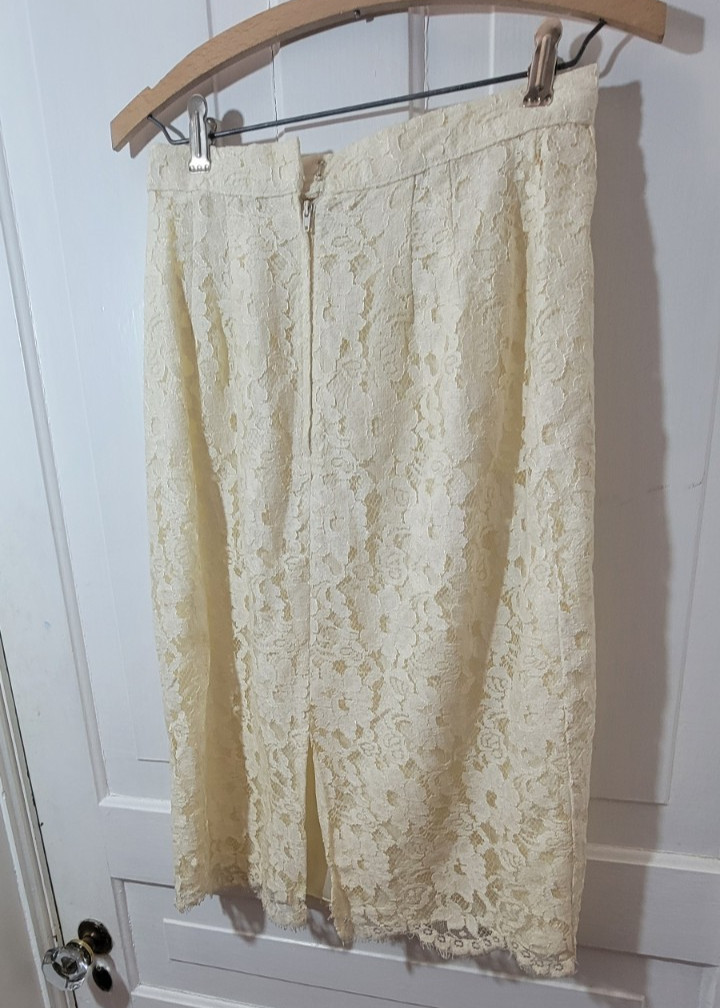 EUC VTG Cachet Ivory Lace 80s Skirt Suit Victorian 5/6 XS Wedding Mother Bride