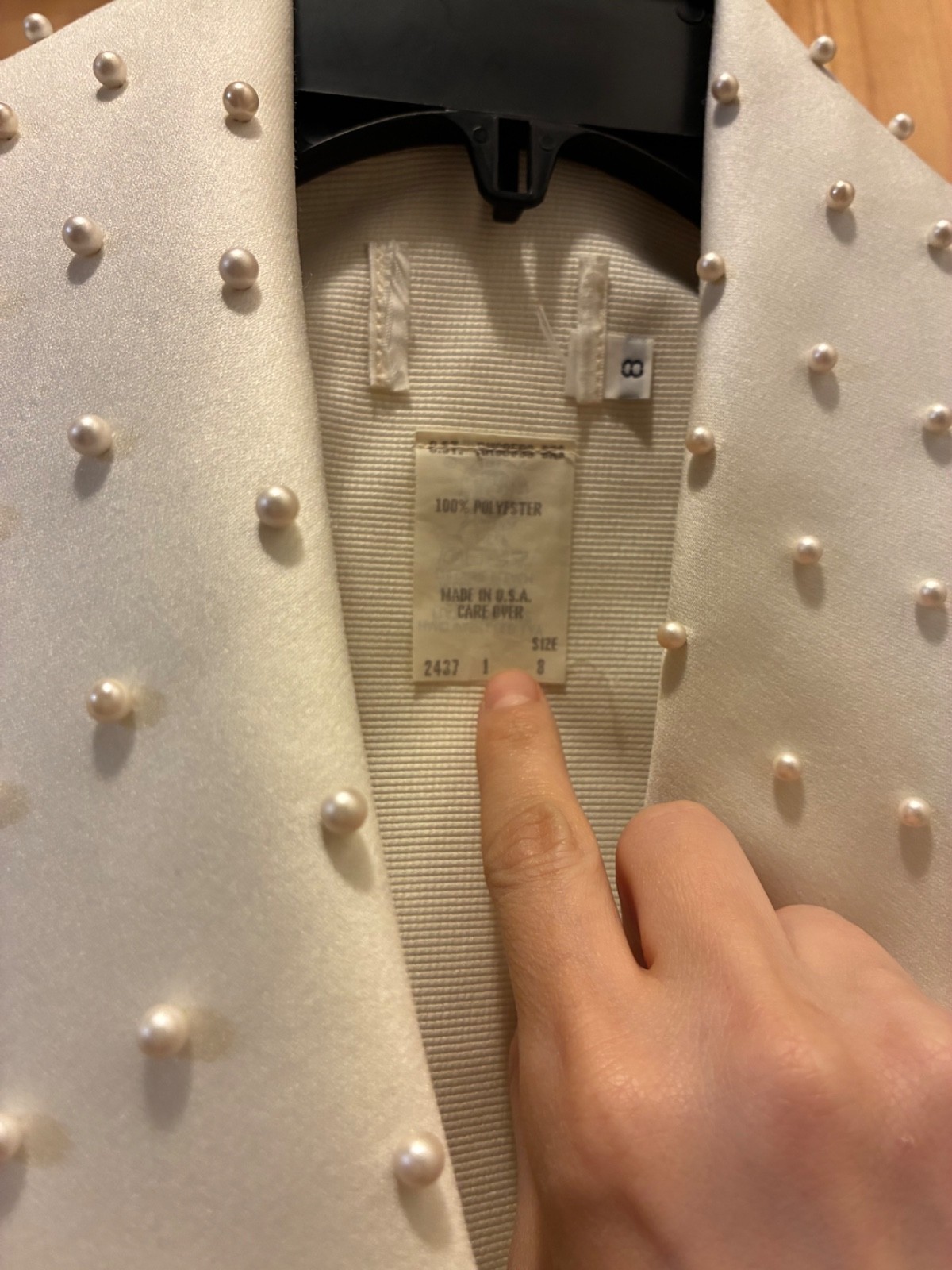 vintage 80’s dress with shoulder pads size 8 100% polyester.