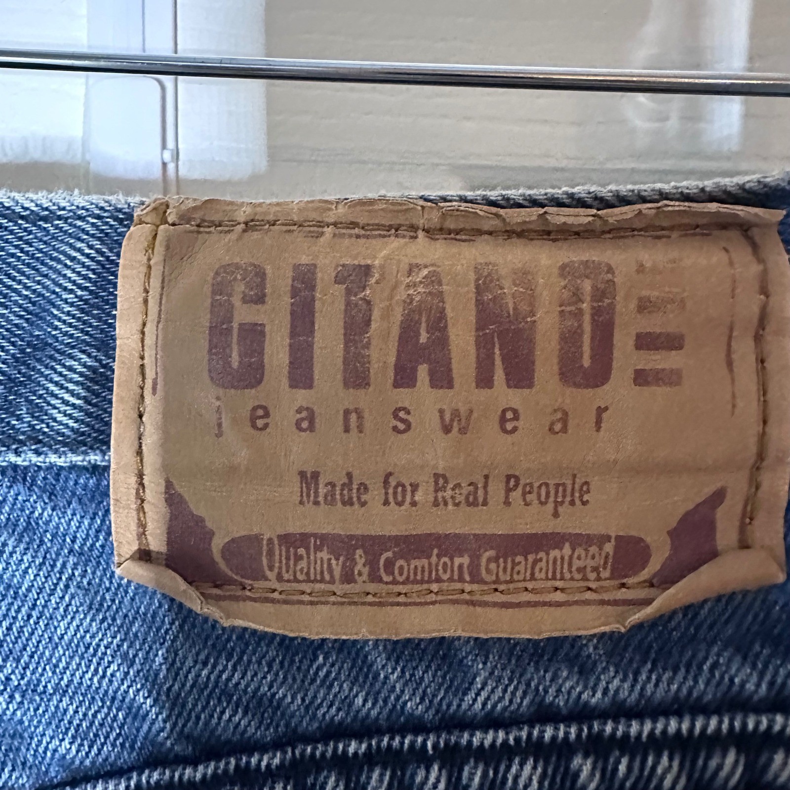 Gitano Vintage 90s High Waisted Tapered Leg Jeans Dark Wash Blue Size 14 Cotton