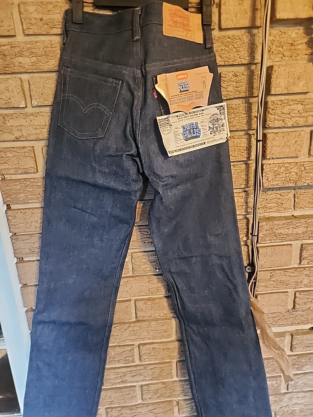 Vtg 80s Levi’s 717 Dura-Plus Red Tab Selvedge Saddleman Bootcut Jeans NOS 26×34