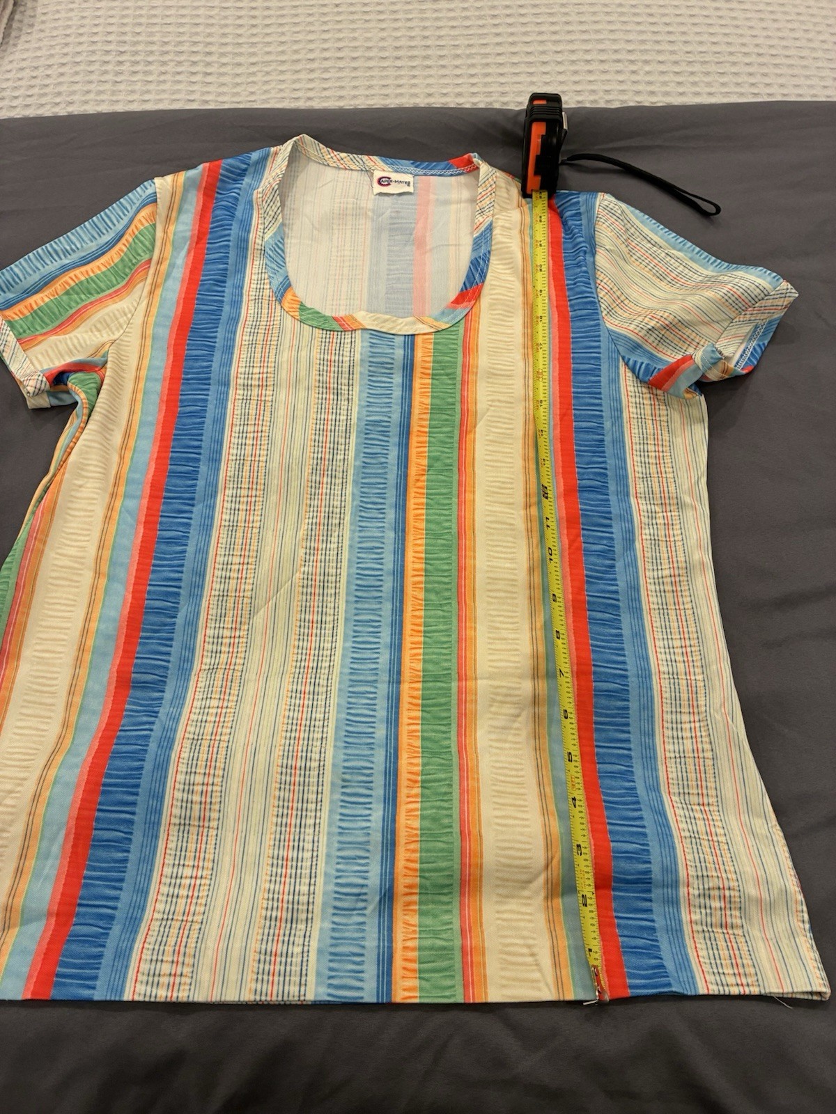 Vintage Capermate Multi Colored Womens Size Medium Blouse Shirt Top