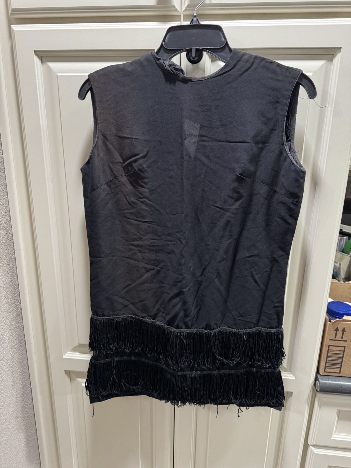 Vtg 60s 70s JR MINI Flapper Dress Bobbie Brooks USA Knit Fabric