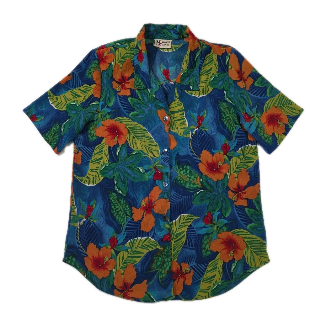 Vintage Maggie Sweet Hawaiian Short Sleeve Blouse