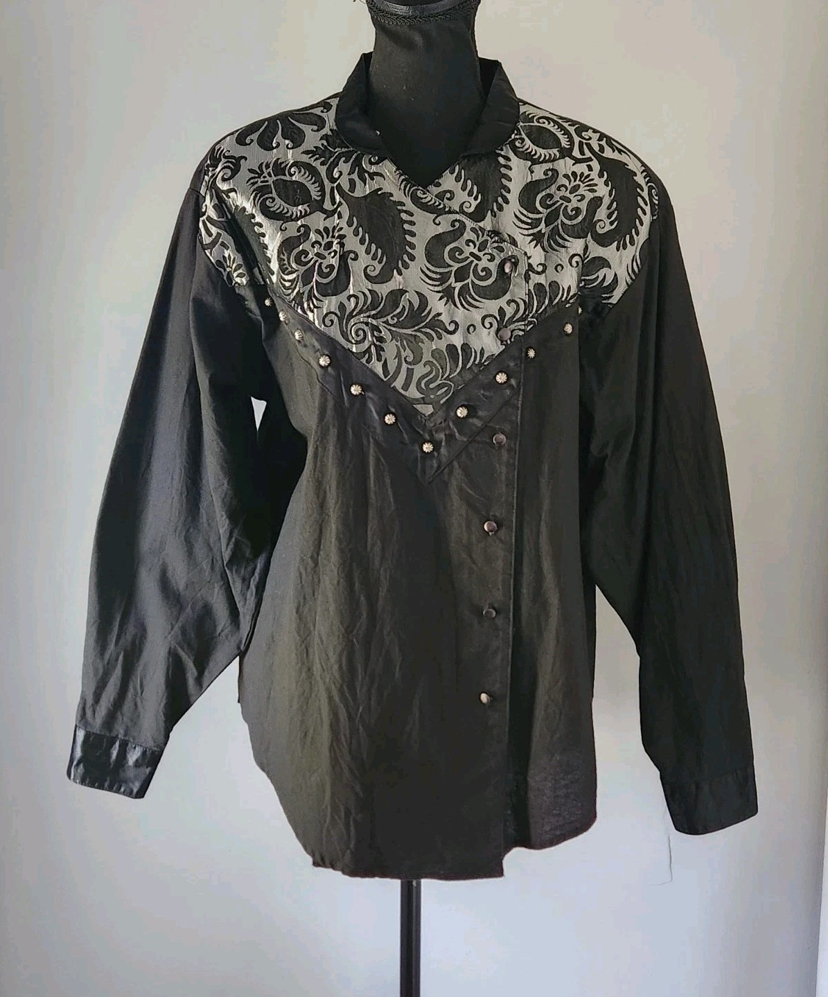 Panhandle Slim Women’s Western Long Sleeve Button-up Shirt Vintage Size Large