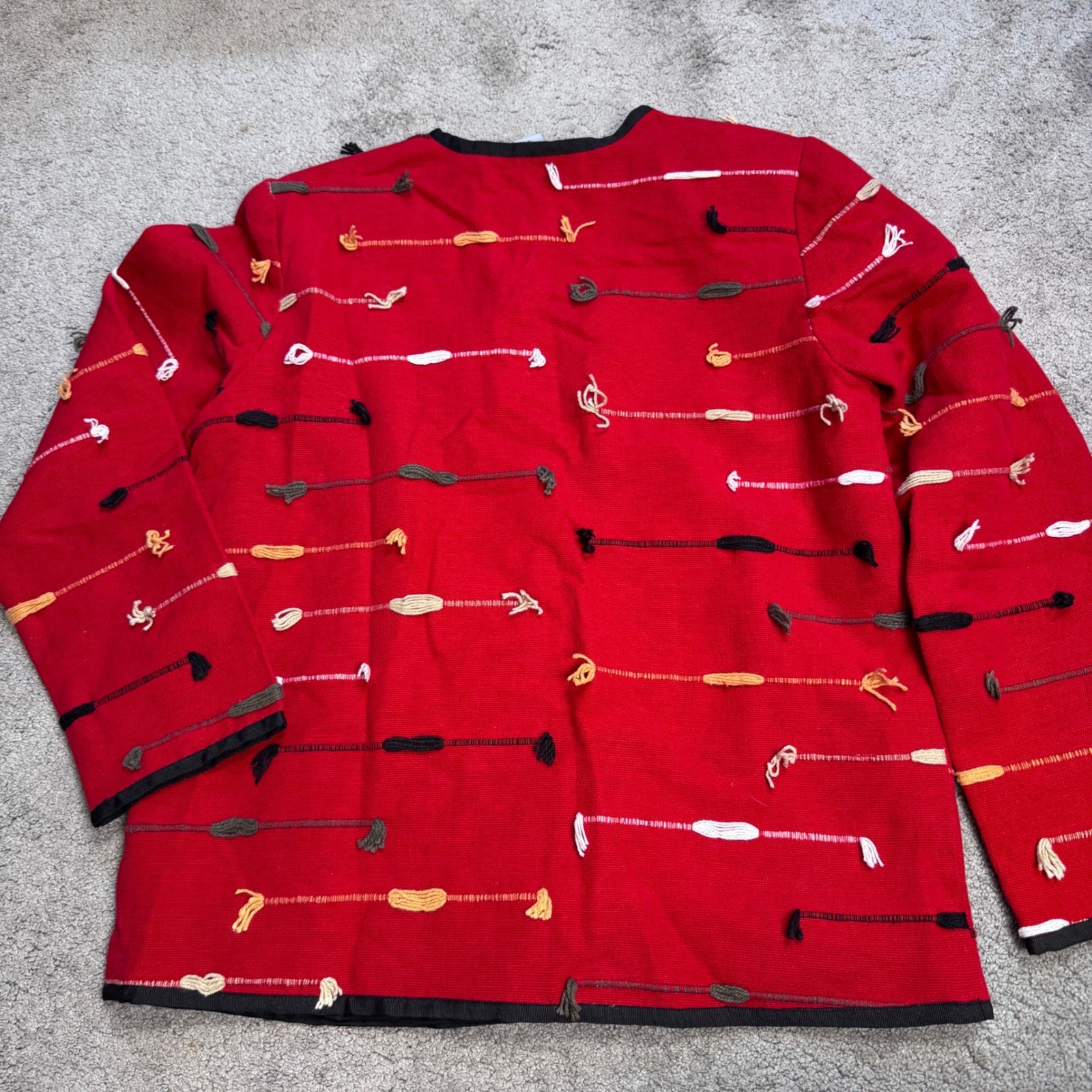 Vintage Indigo Moon Women’s Small Red Jacket 100% Cotton Shell