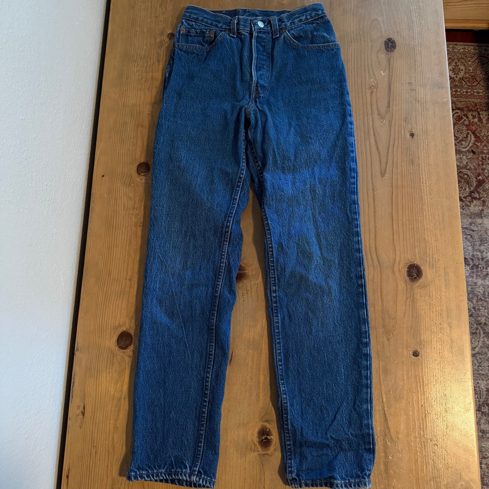 Vintage Levis 26501 501xx Jeans 25×29 High Waist Straight Leg Indigo Made In USA