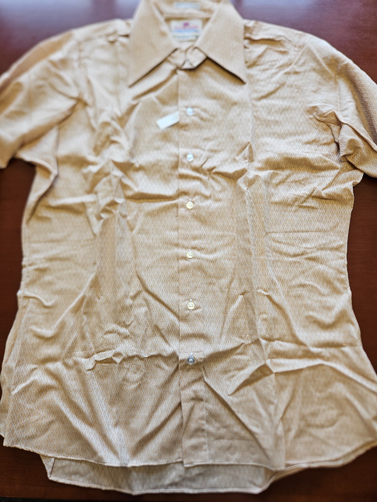 British House Vintage Light Brown NEW Diamond White Stripes