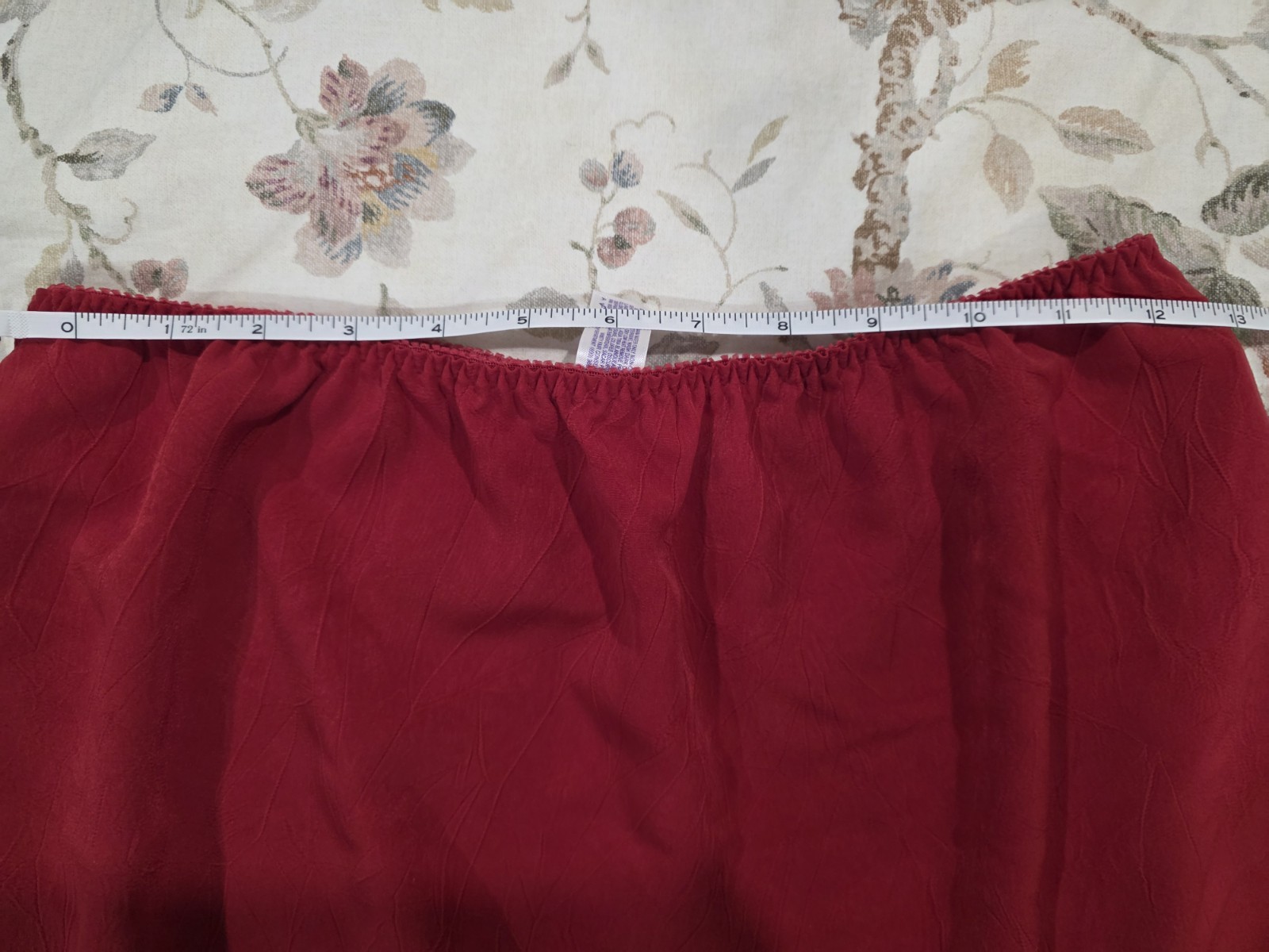 Vintage Vanity Fair Red Camisole Slip Skirt 2 Piece Set Sheer Trim Sz 38 Medium