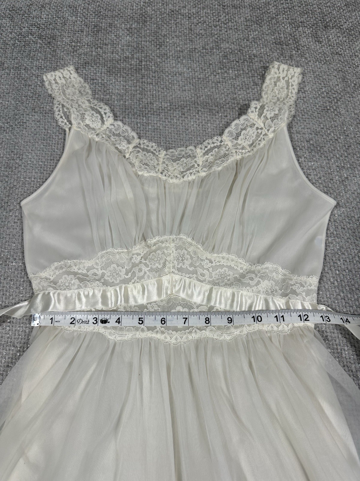 Vintage Vanity Fair Night Gown Womens 34 Lingerie Peignoir Bridal 50s 60s Read