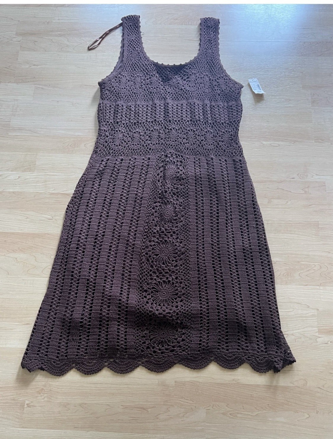 VINTAGE NWT DRESS BARN CROCHET DRESS MIDI XL 18 1X DEADSTOCK
