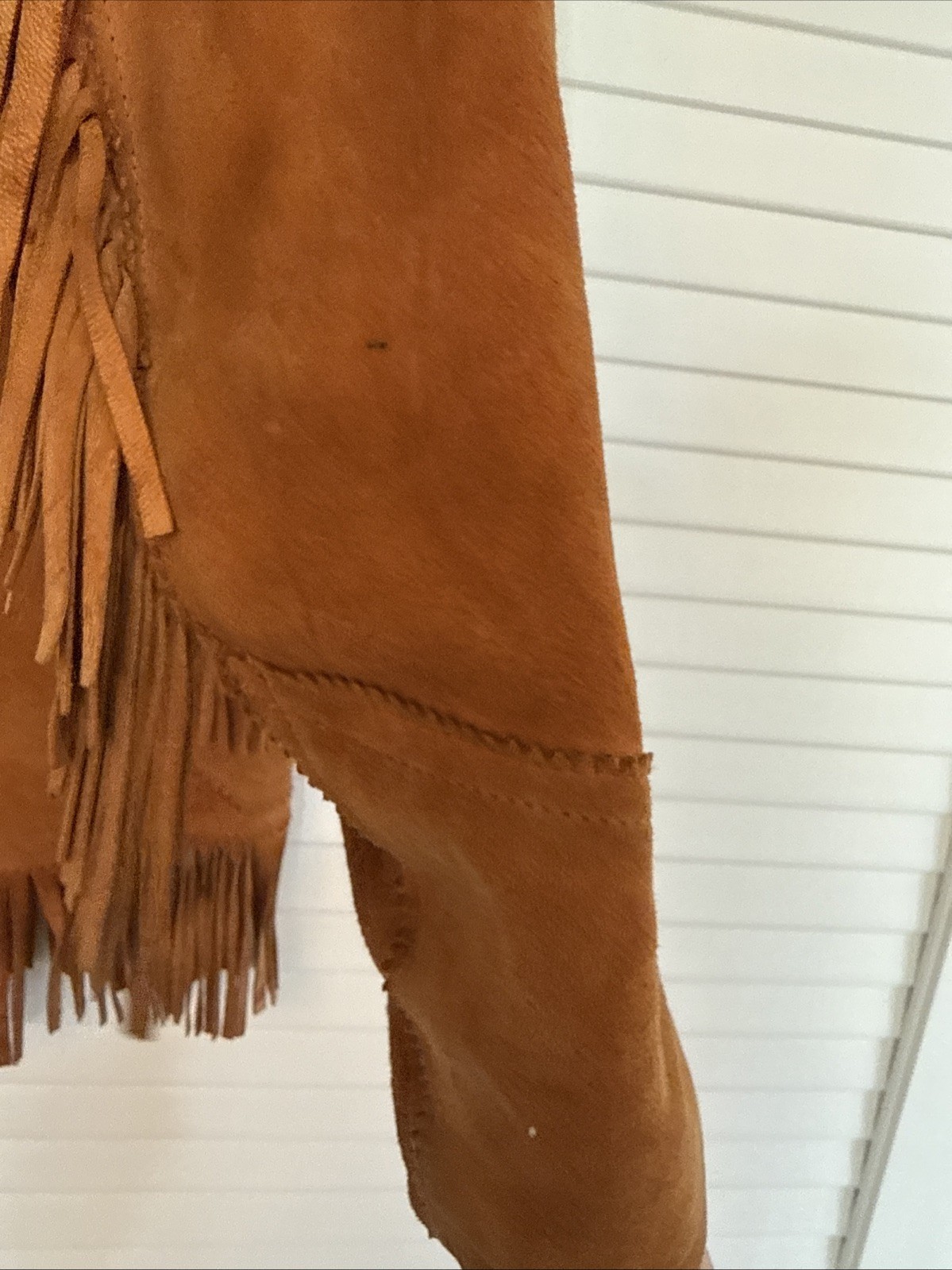 Vintage 1960s Sylvia Mexico Suede Fringe Jacket Boho Western See Description