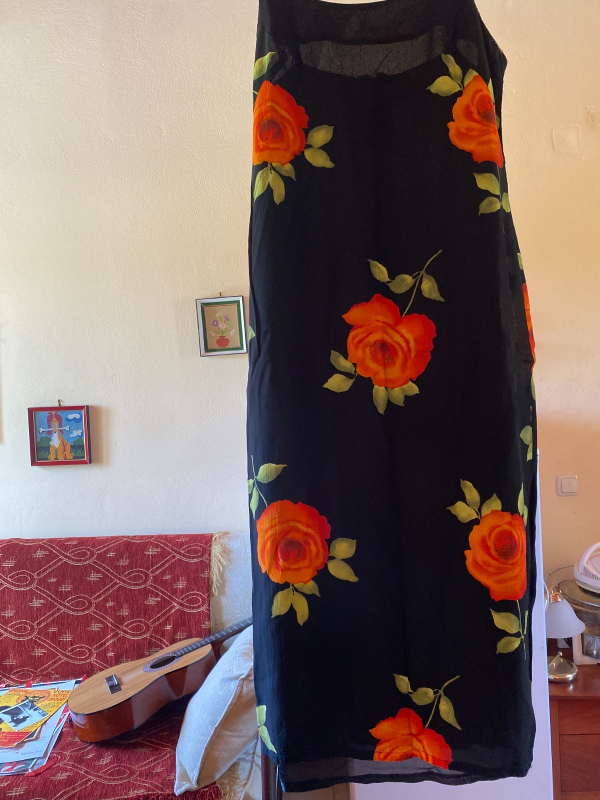 Vintage Bill Cost Red Rose Dress from the 90s Unique Piece