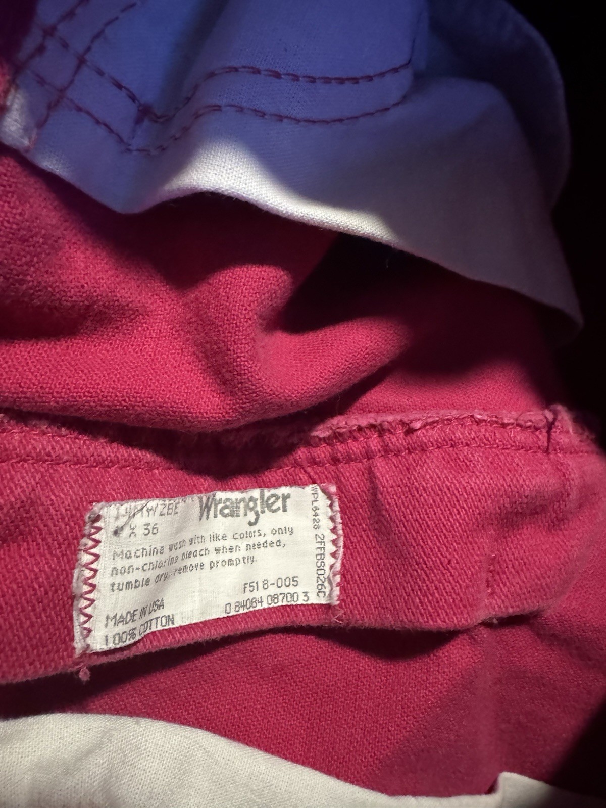 Vintage 80’s Slim Straight Leg Pink Wrangler Jeans Women 24×27.5 Made in USA
