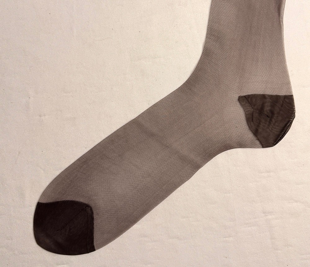 Tall Girl sz 12XL RHT Vintage Stockings Off Black 3prs 40 inches
