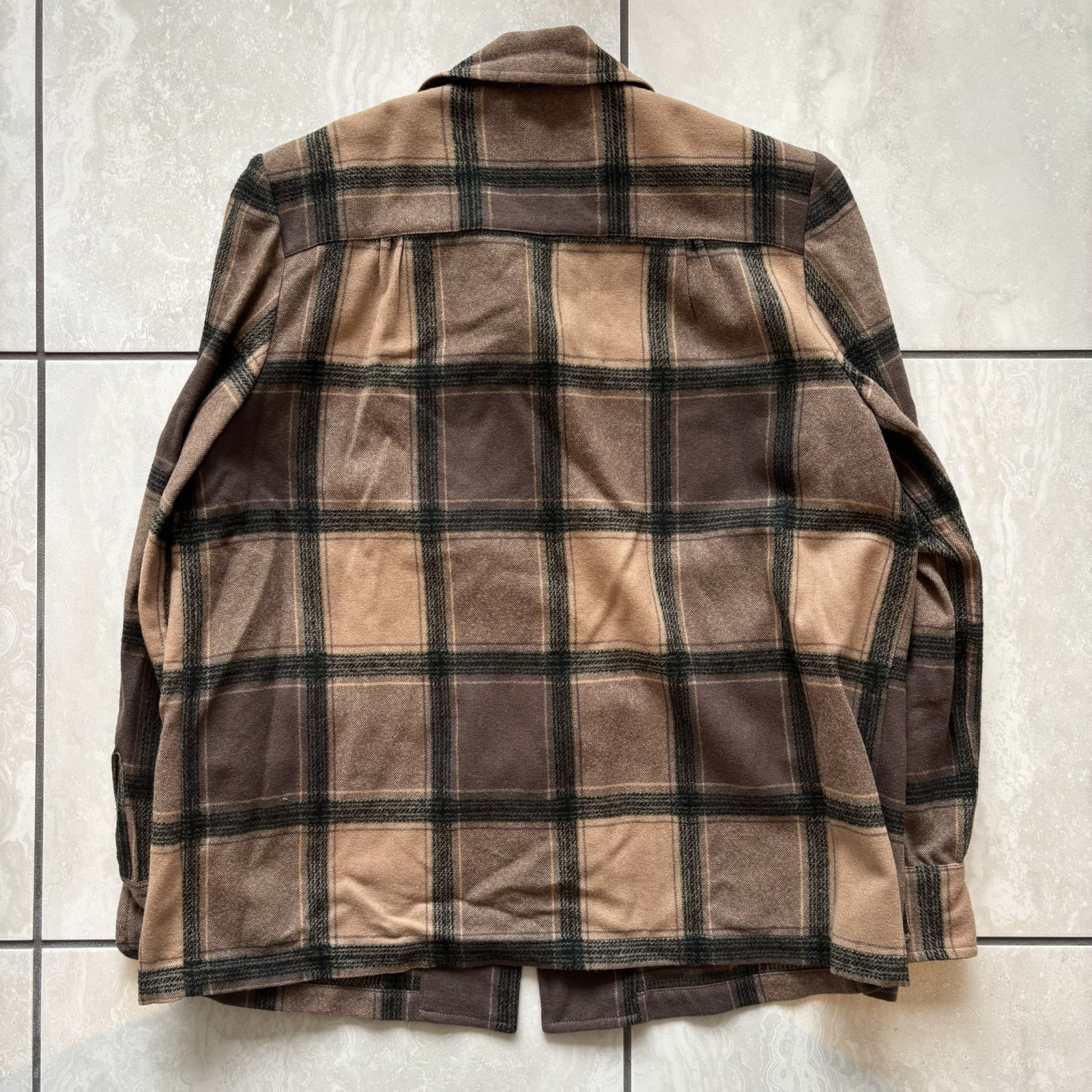 1950s Vintage Pendleton 49er Jacket Chore Womens Brown Plaid 1940s Wool USA VTG